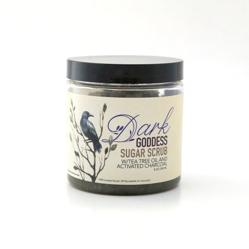 Dark Goddess Sugar Scrub with Tea Tree Oil and Activated Charcoal (8 fl. oz./240 mL)